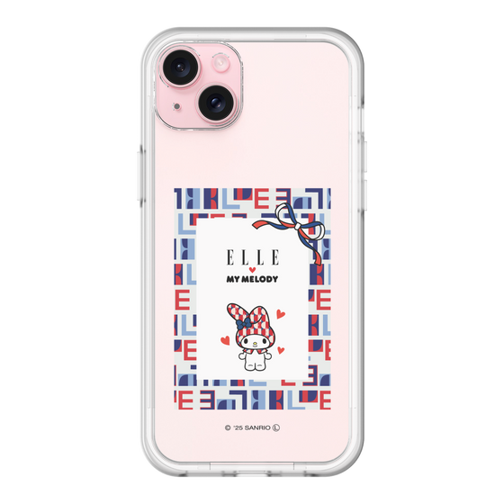 スリムプロテクションプレミアムケース［ ELLE×マイメロディ＆クロミ - トリコロールカラーグラフィック5 ］