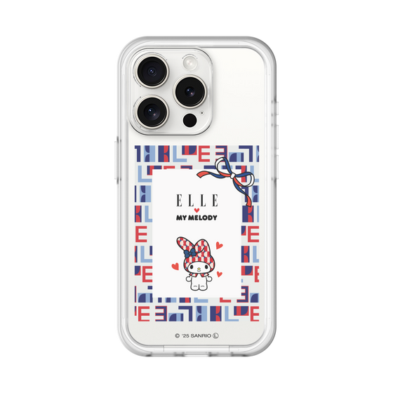 スリムプロテクションプレミアムケース［ ELLE×マイメロディ＆クロミ - トリコロールカラーグラフィック5 ］