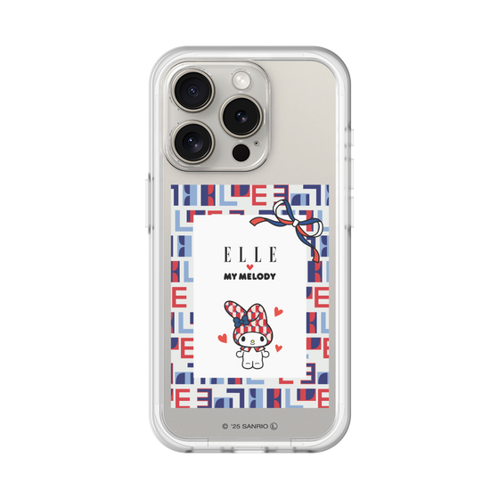 スリムプロテクションプレミアムケース［ ELLE×マイメロディ＆クロミ - トリコロールカラーグラフィック5 ］