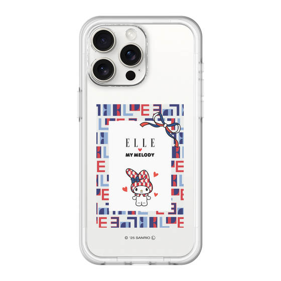 スリムプロテクションプレミアムケース［ ELLE×マイメロディ＆クロミ - トリコロールカラーグラフィック5 ］