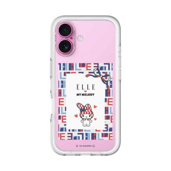 スリムプロテクションプレミアムケース［ ELLE×マイメロディ＆クロミ - トリコロールカラーグラフィック5 ］