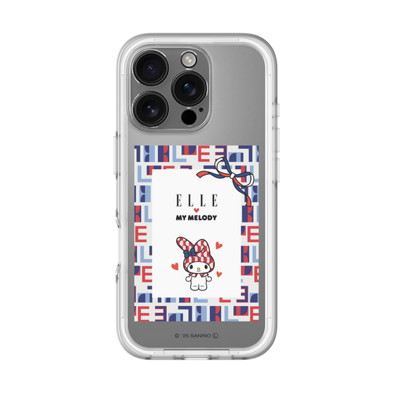 スリムプロテクションプレミアムケース［ ELLE×マイメロディ＆クロミ - トリコロールカラーグラフィック5 ］