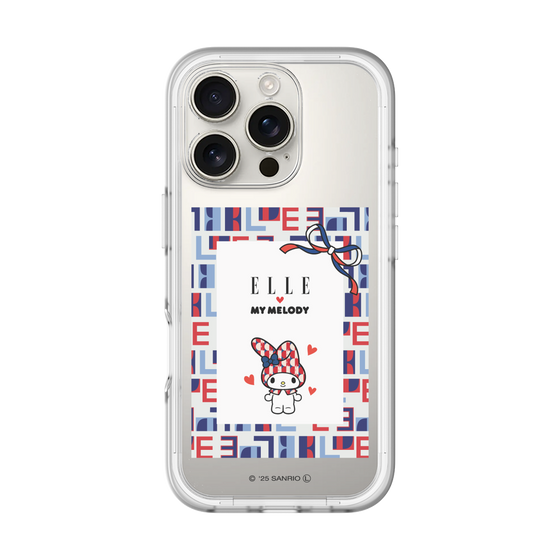 スリムプロテクションプレミアムケース［ ELLE×マイメロディ＆クロミ - トリコロールカラーグラフィック5 ］
