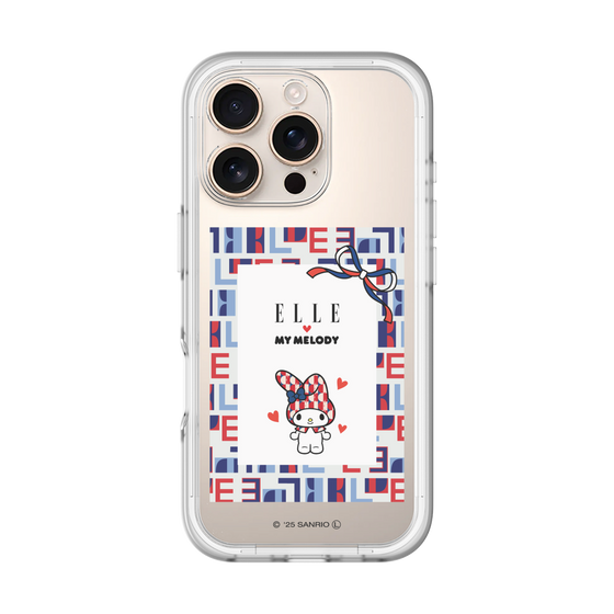 スリムプロテクションプレミアムケース［ ELLE×マイメロディ＆クロミ - トリコロールカラーグラフィック5 ］