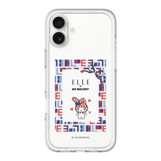 スリムプロテクションプレミアムケース［ ELLE×マイメロディ＆クロミ - トリコロールカラーグラフィック5 ］