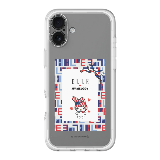 スリムプロテクションプレミアムケース［ ELLE×マイメロディ＆クロミ - トリコロールカラーグラフィック5 ］