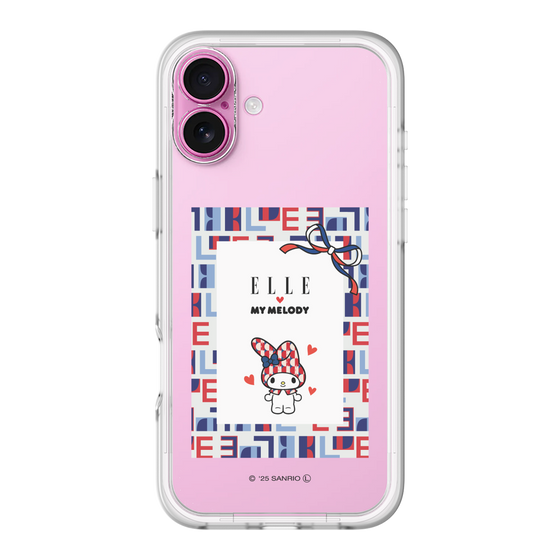スリムプロテクションプレミアムケース［ ELLE×マイメロディ＆クロミ - トリコロールカラーグラフィック5 ］