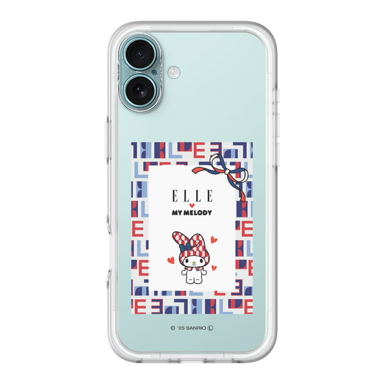 スリムプロテクションプレミアムケース［ ELLE×マイメロディ＆クロミ - トリコロールカラーグラフィック5 ］
