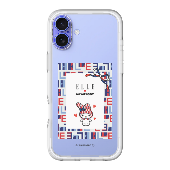 スリムプロテクションプレミアムケース［ ELLE×マイメロディ＆クロミ - トリコロールカラーグラフィック5 ］