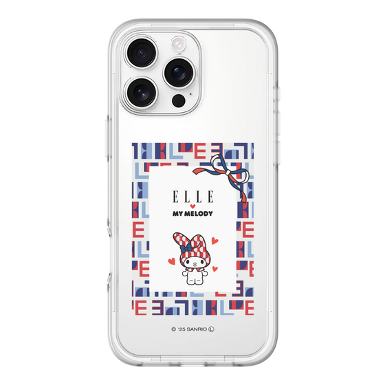 スリムプロテクションプレミアムケース［ ELLE×マイメロディ＆クロミ - トリコロールカラーグラフィック5 ］