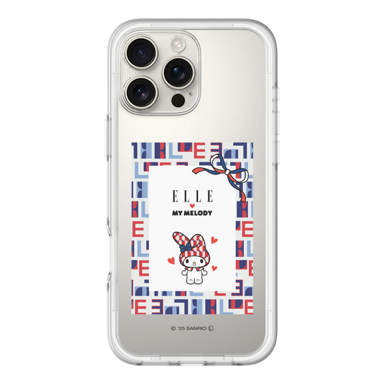 スリムプロテクションプレミアムケース［ ELLE×マイメロディ＆クロミ - トリコロールカラーグラフィック5 ］