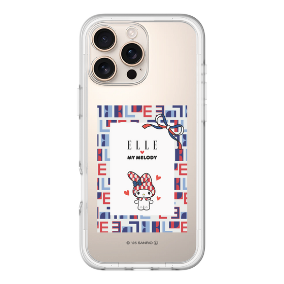 スリムプロテクションプレミアムケース［ ELLE×マイメロディ＆クロミ - トリコロールカラーグラフィック5 ］