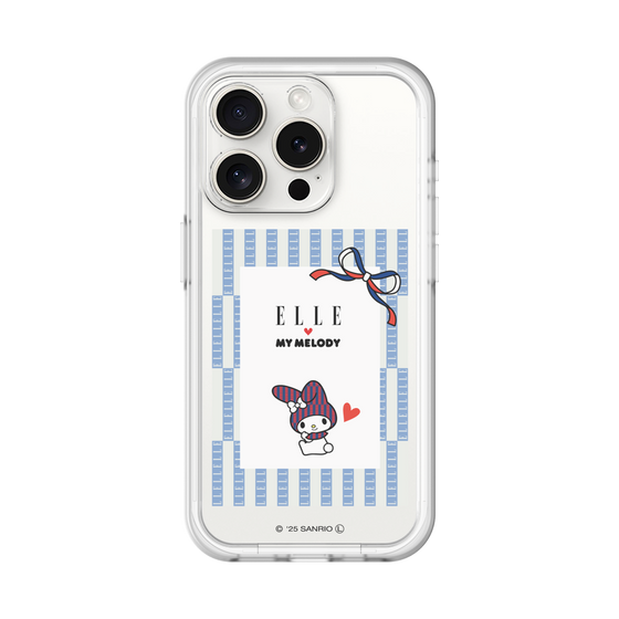 スリムプロテクションプレミアムケース［ ELLE×マイメロディ＆クロミ - トリコロールカラーグラフィック7 ］