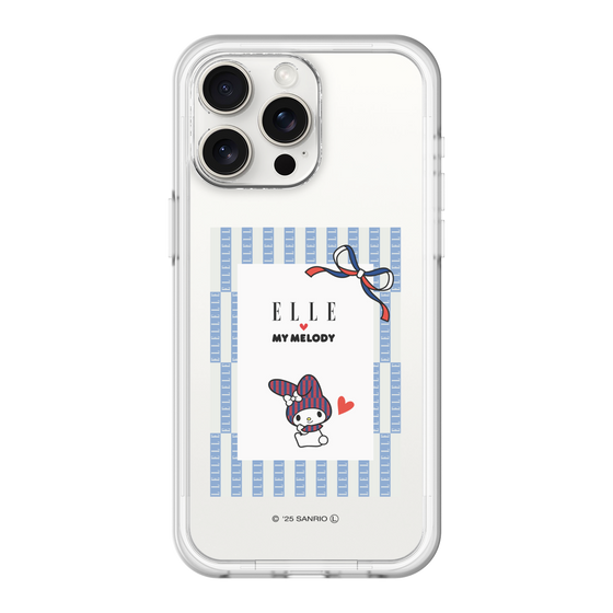 スリムプロテクションプレミアムケース［ ELLE×マイメロディ＆クロミ - トリコロールカラーグラフィック7 ］