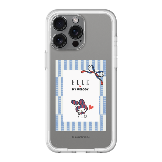 スリムプロテクションプレミアムケース［ ELLE×マイメロディ＆クロミ - トリコロールカラーグラフィック7 ］