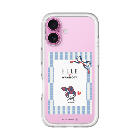 スリムプロテクションプレミアムケース［ ELLE×マイメロディ＆クロミ - トリコロールカラーグラフィック7 ］