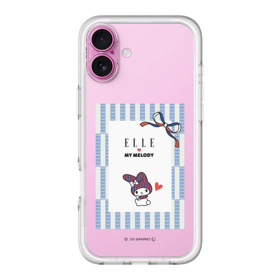 スリムプロテクションプレミアムケース［ ELLE×マイメロディ＆クロミ - トリコロールカラーグラフィック7 ］