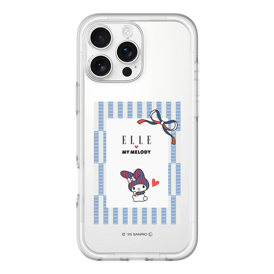 スリムプロテクションプレミアムケース［ ELLE×マイメロディ＆クロミ - トリコロールカラーグラフィック7 ］