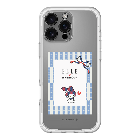 スリムプロテクションプレミアムケース［ ELLE×マイメロディ＆クロミ - トリコロールカラーグラフィック7 ］