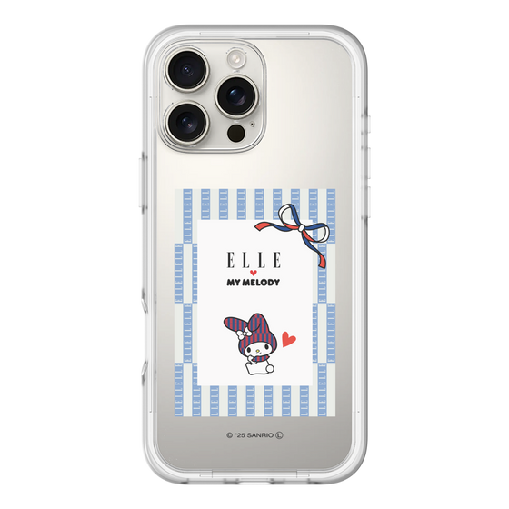 スリムプロテクションプレミアムケース［ ELLE×マイメロディ＆クロミ - トリコロールカラーグラフィック7 ］