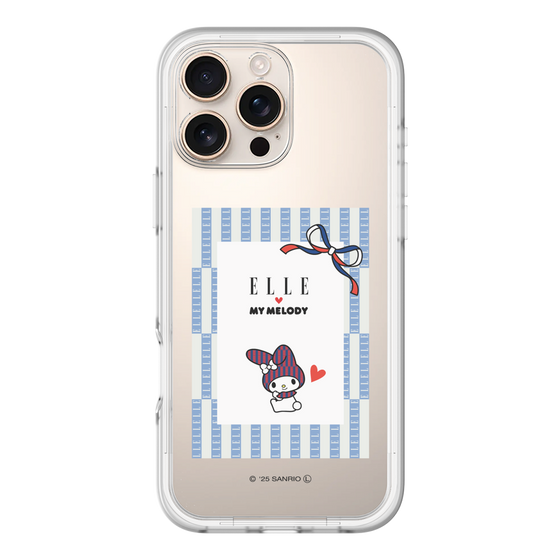 スリムプロテクションプレミアムケース［ ELLE×マイメロディ＆クロミ - トリコロールカラーグラフィック7 ］