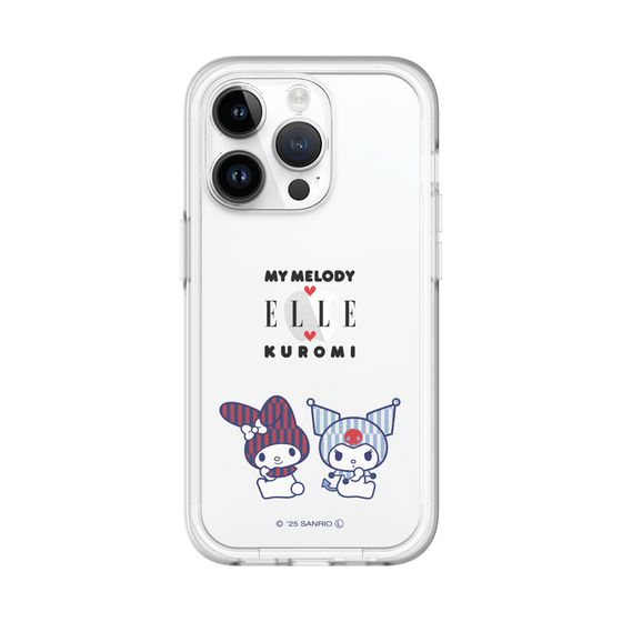 スリムプロテクションプレミアムケース［ ELLE×マイメロディ＆クロミ - トリコロールカラーグラフィック8 ］