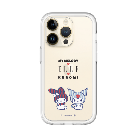 スリムプロテクションプレミアムケース［ ELLE×マイメロディ＆クロミ - トリコロールカラーグラフィック8 ］