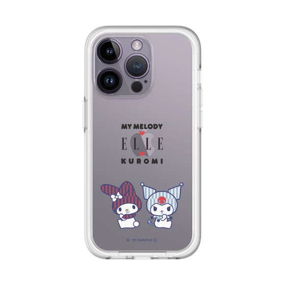 スリムプロテクションプレミアムケース［ ELLE×マイメロディ＆クロミ - トリコロールカラーグラフィック8 ］
