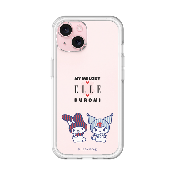 スリムプロテクションプレミアムケース［ ELLE×マイメロディ＆クロミ - トリコロールカラーグラフィック8 ］