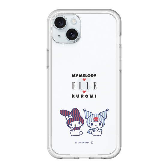 スリムプロテクションプレミアムケース［ ELLE×マイメロディ＆クロミ - トリコロールカラーグラフィック8 ］