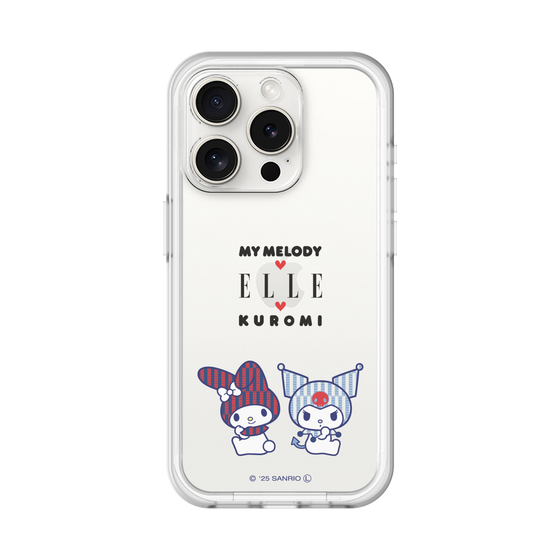 スリムプロテクションプレミアムケース［ ELLE×マイメロディ＆クロミ - トリコロールカラーグラフィック8 ］