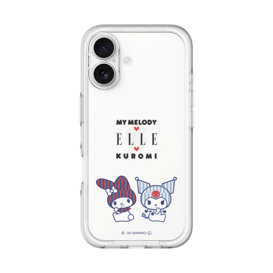 スリムプロテクションプレミアムケース［ ELLE×マイメロディ＆クロミ - トリコロールカラーグラフィック8 ］