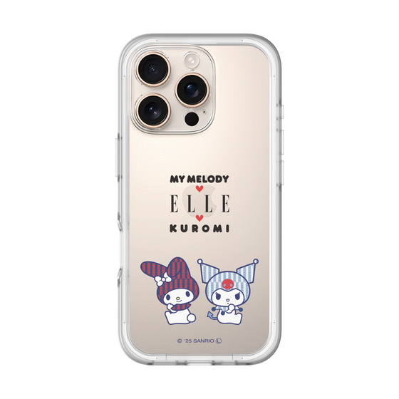 スリムプロテクションプレミアムケース［ ELLE×マイメロディ＆クロミ - トリコロールカラーグラフィック8 ］