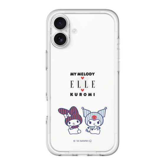 スリムプロテクションプレミアムケース［ ELLE×マイメロディ＆クロミ - トリコロールカラーグラフィック8 ］