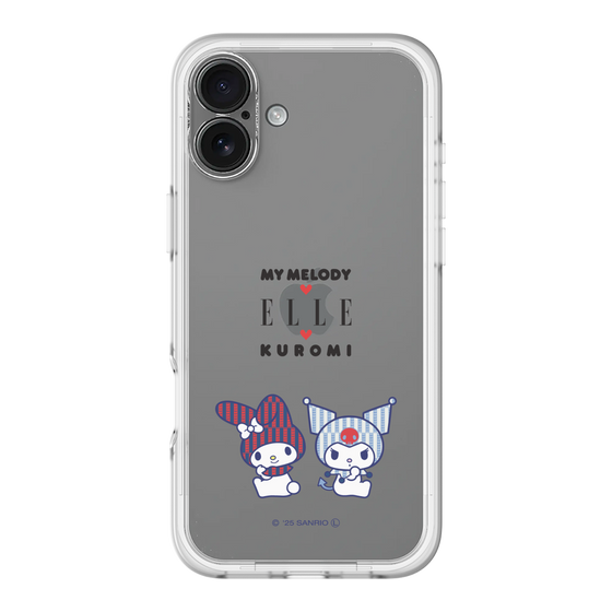 スリムプロテクションプレミアムケース［ ELLE×マイメロディ＆クロミ - トリコロールカラーグラフィック8 ］