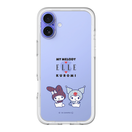 スリムプロテクションプレミアムケース［ ELLE×マイメロディ＆クロミ - トリコロールカラーグラフィック8 ］