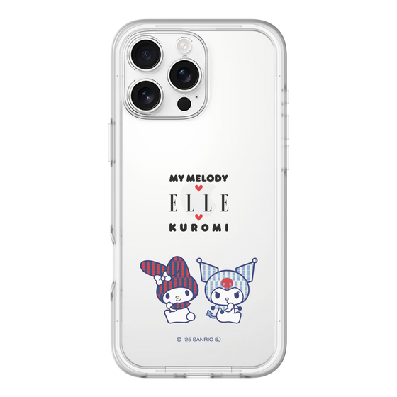 スリムプロテクションプレミアムケース［ ELLE×マイメロディ＆クロミ - トリコロールカラーグラフィック8 ］