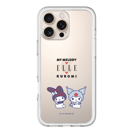 スリムプロテクションプレミアムケース［ ELLE×マイメロディ＆クロミ - トリコロールカラーグラフィック8 ］