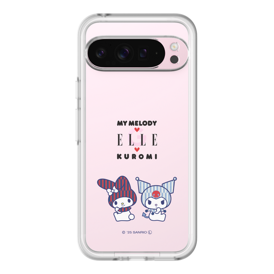 スリムプロテクションプレミアムケース［ ELLE×マイメロディ＆クロミ - トリコロールカラーグラフィック8 ］
