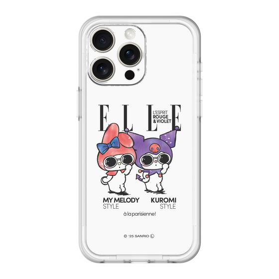 スリムプロテクションプレミアムケース［ ELLE×マイメロディ＆クロミ - 表紙風 ］