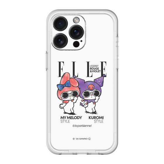 スリムプロテクションプレミアムケース［ ELLE×マイメロディ＆クロミ - 表紙風 ］