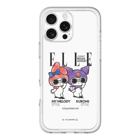 スリムプロテクションプレミアムケース［ ELLE×マイメロディ＆クロミ - 表紙風 ］