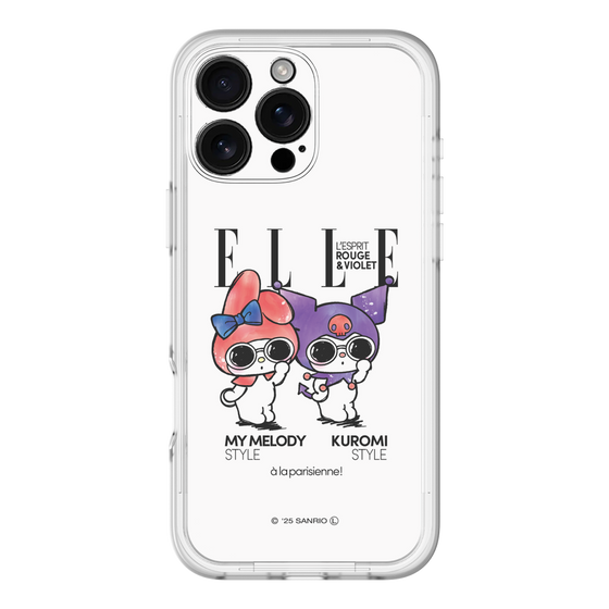 スリムプロテクションプレミアムケース［ ELLE×マイメロディ＆クロミ - 表紙風 ］