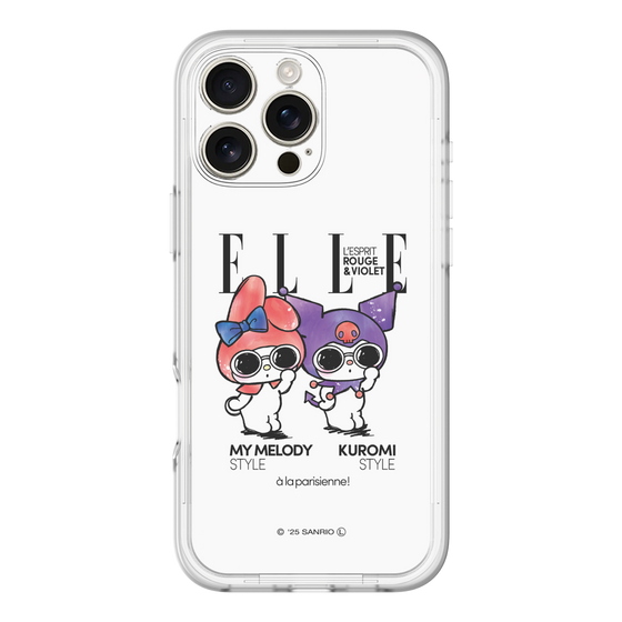 スリムプロテクションプレミアムケース［ ELLE×マイメロディ＆クロミ - 表紙風 ］