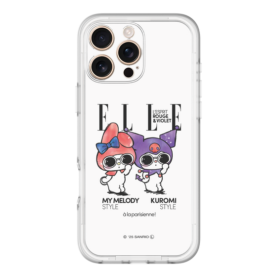 スリムプロテクションプレミアムケース［ ELLE×マイメロディ＆クロミ - 表紙風 ］