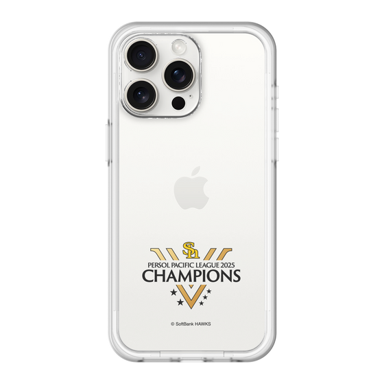 スリムプロテクションプレミアムケース［ 福岡ソフトバンクホークス - PERSOL PACIFIC LEAGUE 2025 CHAMOIONS ロゴ - クリア ］