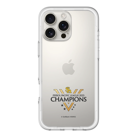 スリムプロテクションプレミアムケース［ 福岡ソフトバンクホークス - PERSOL PACIFIC LEAGUE 2025 CHAMOIONS ロゴ - クリア ］