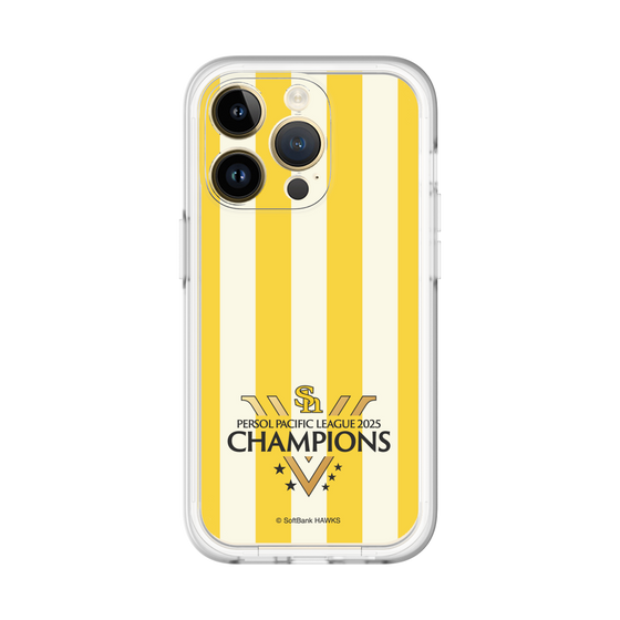 スリムプロテクションプレミアムケース［ 福岡ソフトバンクホークス - PERSOL PACIFIC LEAGUE 2025 CHAMOIONS ロゴ - ストライプ ］