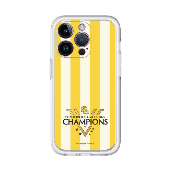 スリムプロテクションプレミアムケース［ 福岡ソフトバンクホークス - PERSOL PACIFIC LEAGUE 2025 CHAMOIONS ロゴ - ストライプ ］