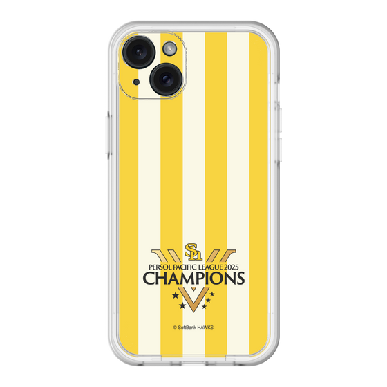 スリムプロテクションプレミアムケース［ 福岡ソフトバンクホークス - PERSOL PACIFIC LEAGUE 2025 CHAMOIONS ロゴ - ストライプ ］